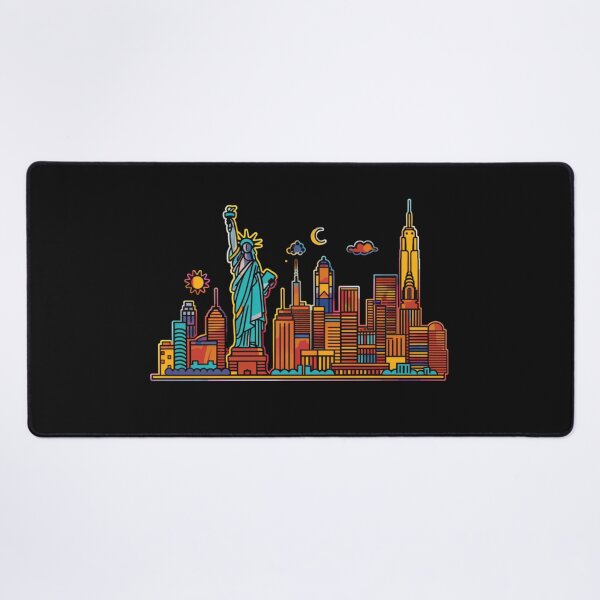 Item preview, New York City Skyline Illustration designed and sold by BlueDoeArt.