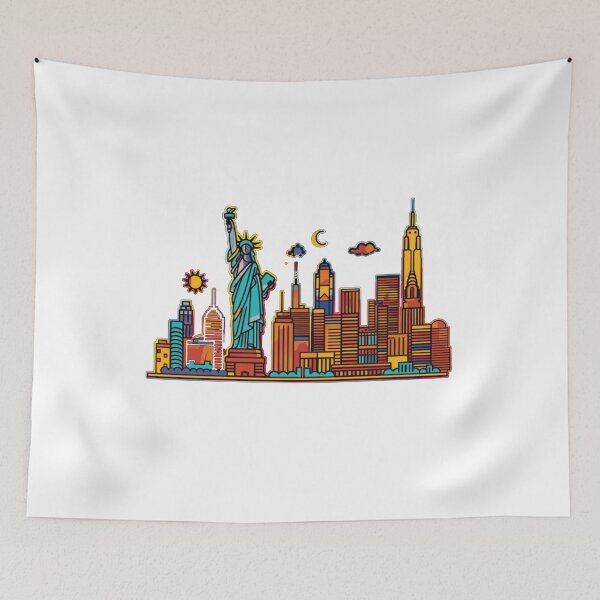 Item preview, New York City Skyline Illustration designed and sold by BlueDoeArt.