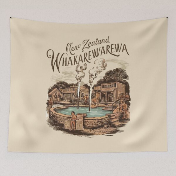 Item preview, Whakarewarewa, The Living Maori Village, New Zealand Travel, Vintage designed and sold by UrbanGraphixs.