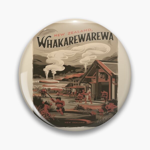 Item preview, Whakarewarewa, The Living Maori Village, New Zealand Travel, Vintage designed and sold by UrbanGraphixs.