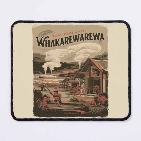 Item preview, Whakarewarewa, The Living Maori Village, New Zealand Travel, Vintage designed and sold by UrbanGraphixs.