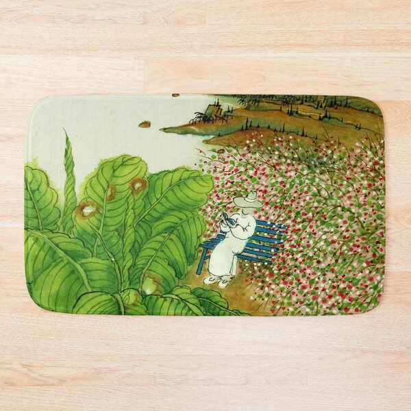 Item preview, A person sitting in the flower bushes is engrossed in reading, facing the sea and yearning for it. designed and sold by zenger2021.