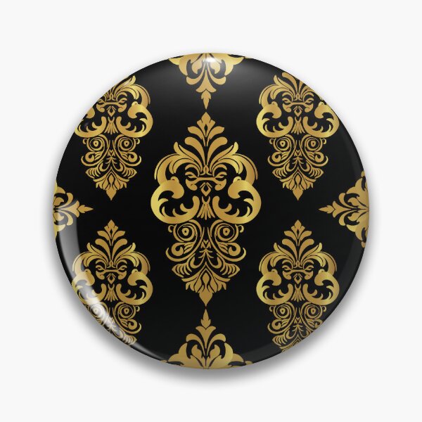 Item preview, Vintage Gold Patterns on a black Background designed and sold by kasune-shop.