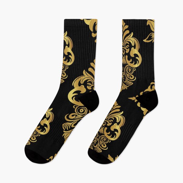 Item preview, Vintage Gold Patterns on a black Background designed and sold by kasune-shop.