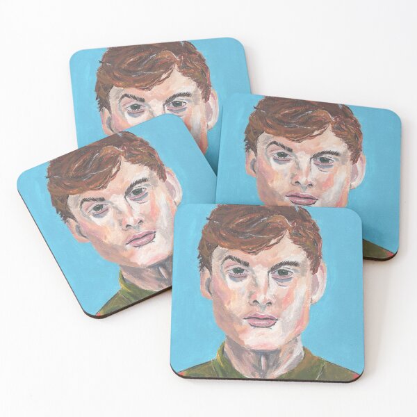 Item preview, James Acaster Portrait - Acrylic on paper designed and sold by sideaves.
