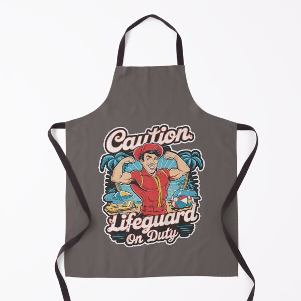 Item preview, ''Caution, Lifeguard on Duty'' Funny Swim Couch Lifeguard T-Shirt designed and sold by Witty Shirts.