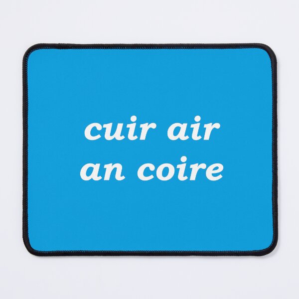 Item preview, Put on the kettle! (cuir air an coire in Scottish Gaelic) in cyan designed and sold by Mamaidh Made.