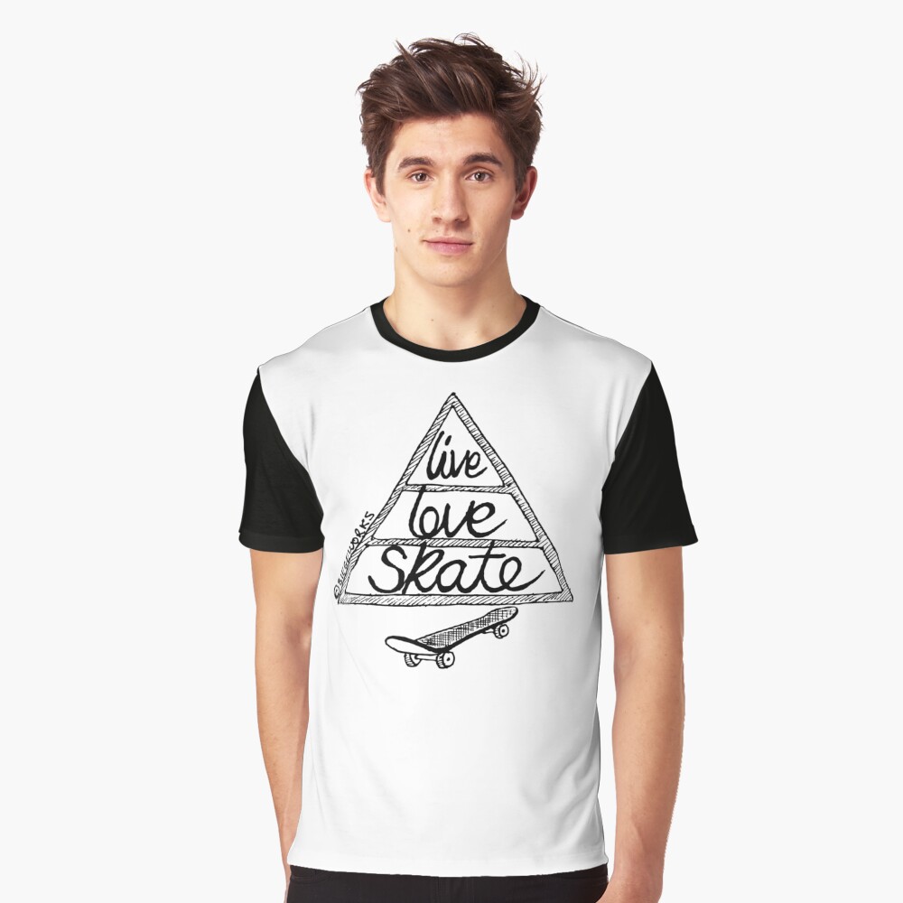 ■New Era■ Live Love Skate T-Shirt Black 14536508 New Era Live Love Skate Tee Directly from Korea – HLY & CHOCCICO