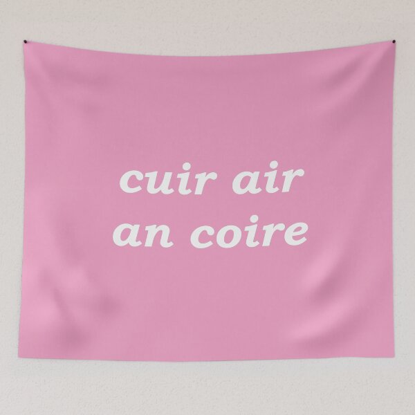 Item preview, Put on the kettle! (cuir air an coire in Scottish Gaelic) in pink pastel  designed and sold by Mamaidh Made.