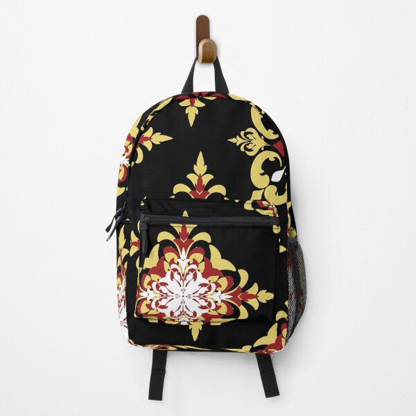 Item preview, seamless red and gold pattern in a black background designed and sold by kasune-shop.