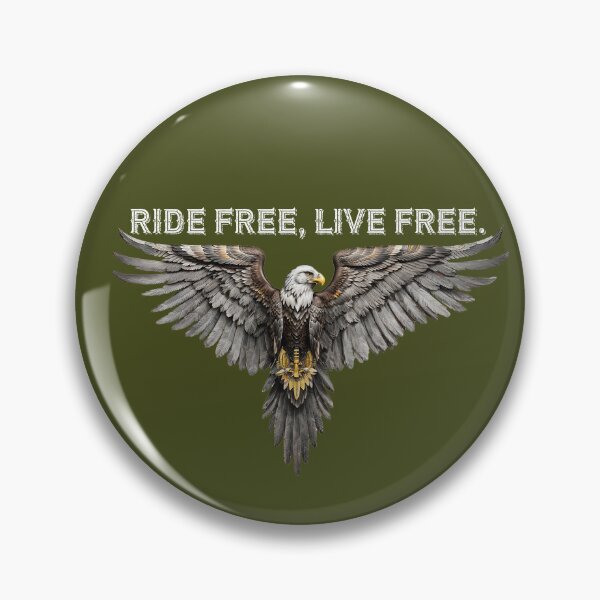 Item preview, Ride free, live free | Biker phrase | American eagle designed and sold by slavlee.
