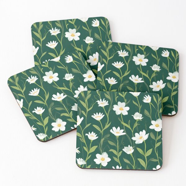 Item preview, Field of White Flowers designed and sold by GreenTepee.