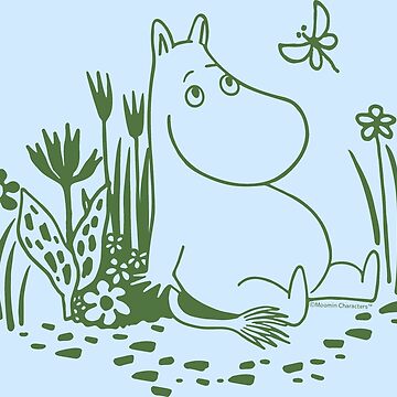 Artwork thumbnail, Moomin Moomintroll Relaxing In The Garden by MoominStore
