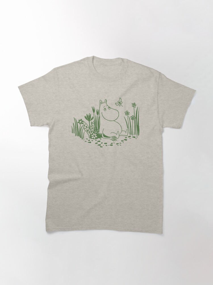 Thumbnail 3 of 7, Classic T-Shirt, Moomin Moomintroll Relaxing In The Garden designed and sold by MoominStore.