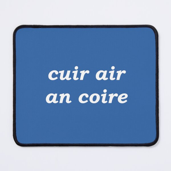 Item preview, Put on the kettle! (cuir air an coire in Scottish Gaelic) in blue designed and sold by Mamaidh Made.
