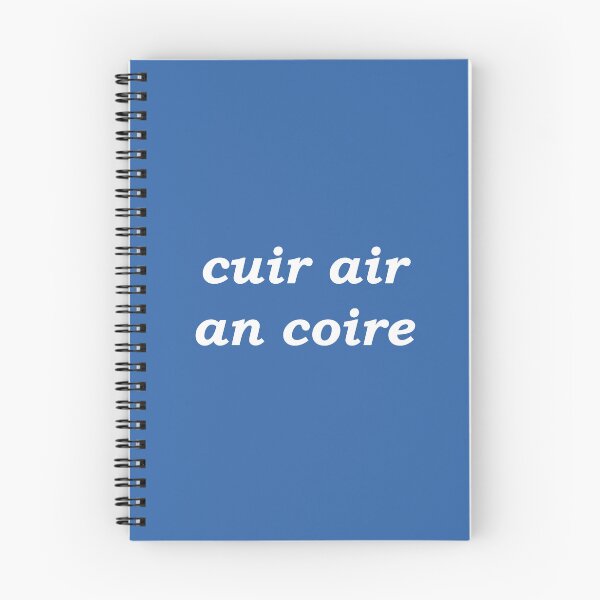 Item preview, Put on the kettle! (cuir air an coire in Scottish Gaelic) in blue designed and sold by Mamaidh Made.