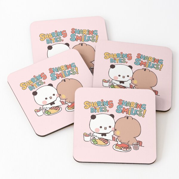 Item preview, Bubu and Dudu Sharing Bites - Adorable Friendship Artwork for Food Lovers designed and sold by FebricFusion.