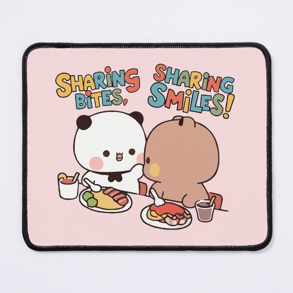 Item preview, Bubu and Dudu Sharing Bites - Adorable Friendship Artwork for Food Lovers designed and sold by FebricFusion.