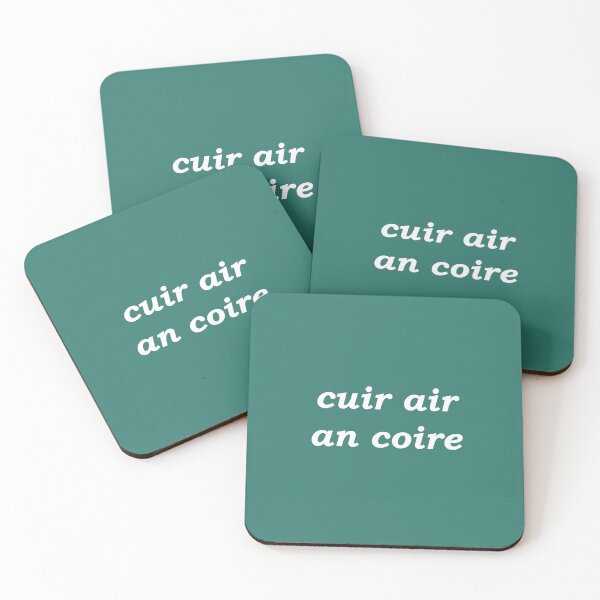 Item preview, Put on the kettle! (cuir air an coire in Scottish Gaelic) in emerald green designed and sold by Mamaidh Made.