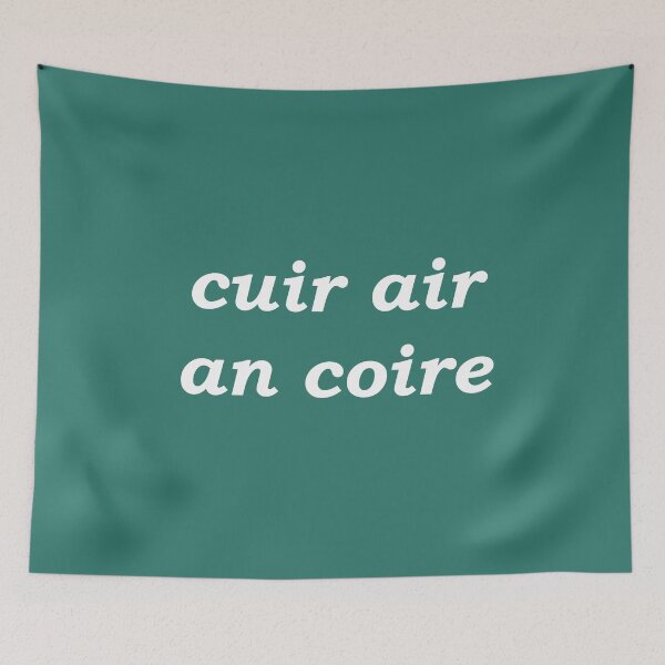 Item preview, Put on the kettle! (cuir air an coire in Scottish Gaelic) in emerald green designed and sold by Mamaidh Made.