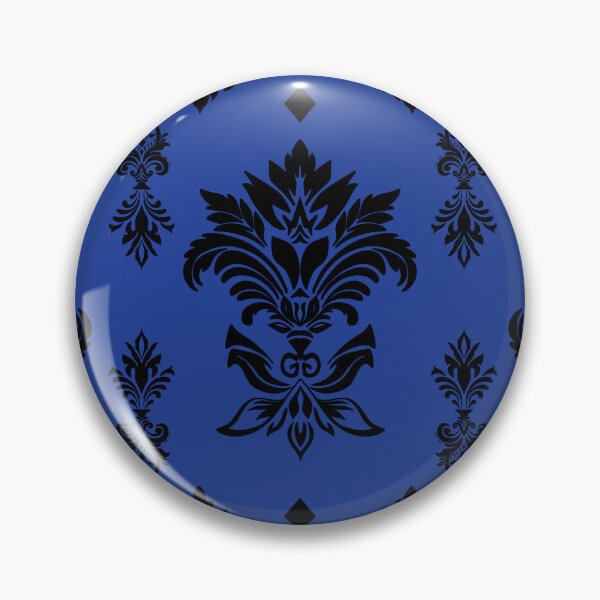 Item preview, Vintage black Floral Patterns on a blue Background designed and sold by kasune-shop.