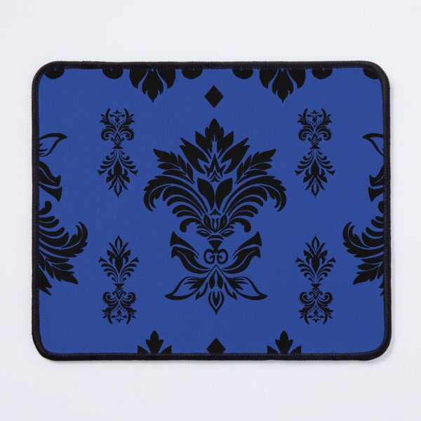 Item preview, Vintage black Floral Patterns on a blue Background designed and sold by kasune-shop.