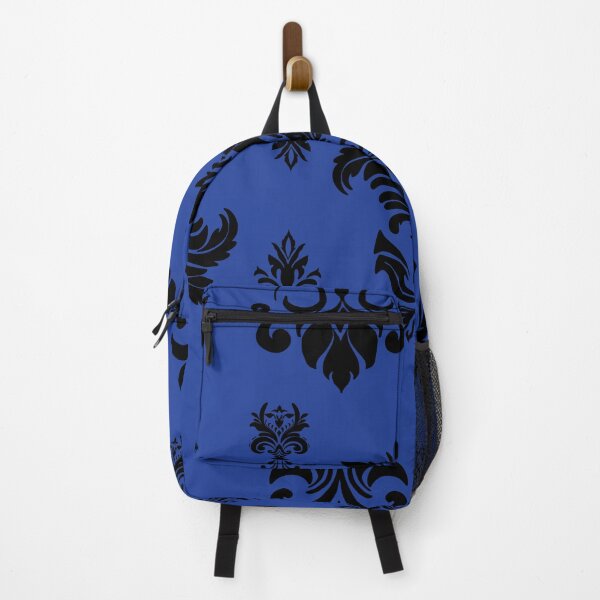 Item preview, Vintage black Floral Patterns on a blue Background designed and sold by kasune-shop.