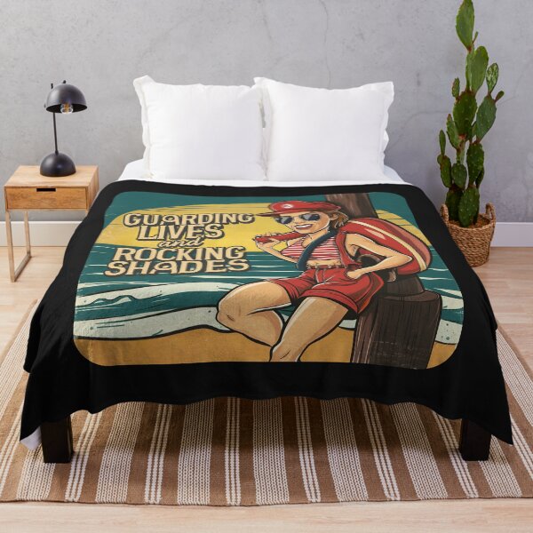 Item preview, 'Guarding Lives and Rocking Shades'' Funny Swim Couch Lifeguard T-Shirt designed and sold by Witty Shirts.