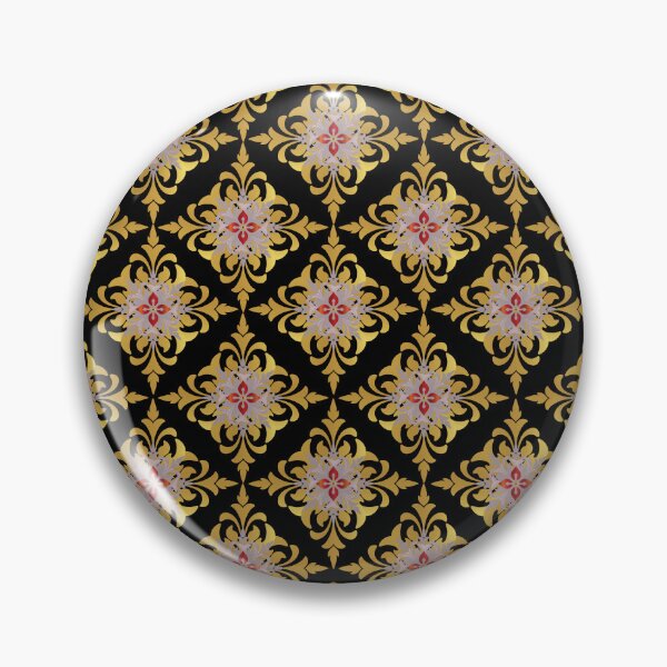 Item preview, Elegant Green and White Floral Damask Patterns designed and sold by kasune-shop.