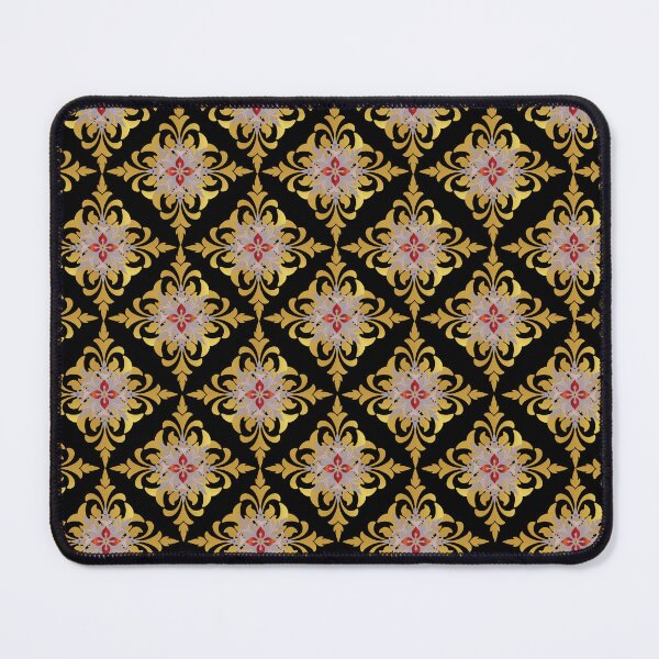 Item preview, Elegant Green and White Floral Damask Patterns designed and sold by kasune-shop.