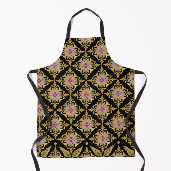 Item preview, Elegant Green and White Floral Damask Patterns designed and sold by kasune-shop.