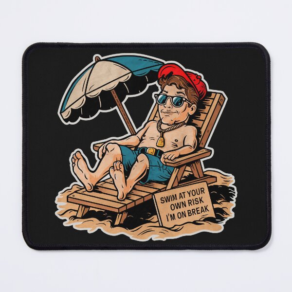 Item preview, ''Swim at your Own Risk'' Funny Swim Couch Lifeguard T-Shirt designed and sold by Witty Shirts.