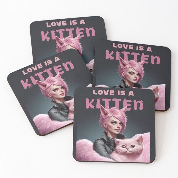 Item preview, love is a kitten, street cat design cat lovers gif designed and sold by La Loca.