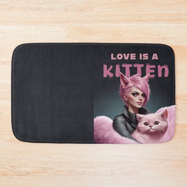 Item preview, love is a kitten, street cat design cat lovers gif designed and sold by La Loca.