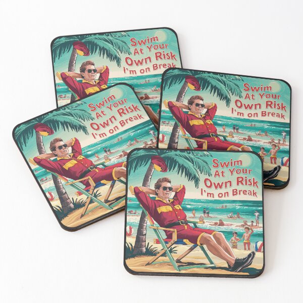 Item preview, Swim at Your Own Risk" Funny Swim Coach Lifeguard T-Shirt designed and sold by Witty Shirts.