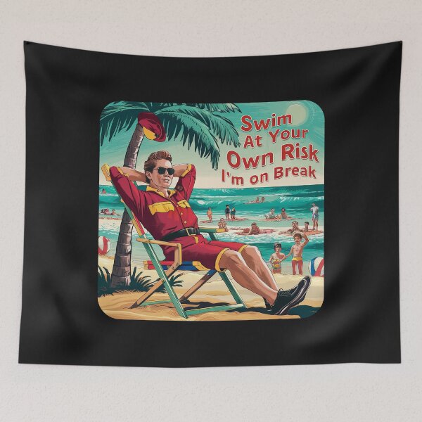 Item preview, Swim at Your Own Risk" Funny Swim Coach Lifeguard T-Shirt designed and sold by Witty Shirts.
