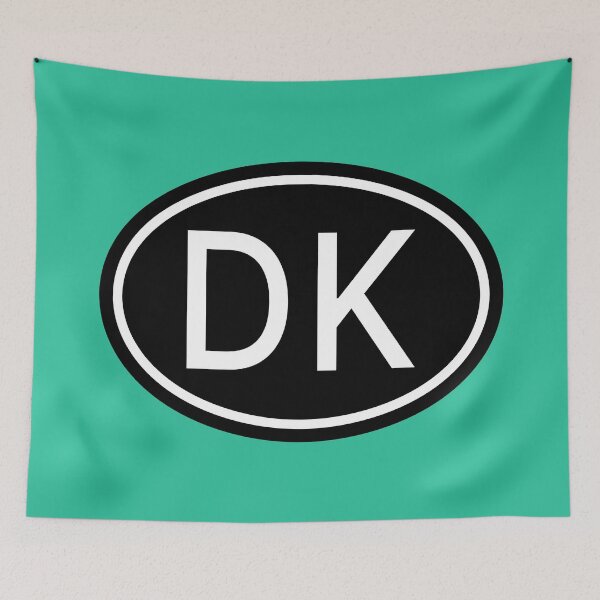 Item preview, DK Initials Monogram Oval White Letters designed and sold by Jeallan Designs.