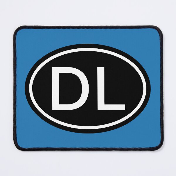 Item preview, DL Initials Monogram Oval White Letters designed and sold by Jeallan Designs.