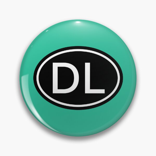Item preview, DL Initials Monogram Oval White Letters designed and sold by Jeallan Designs.