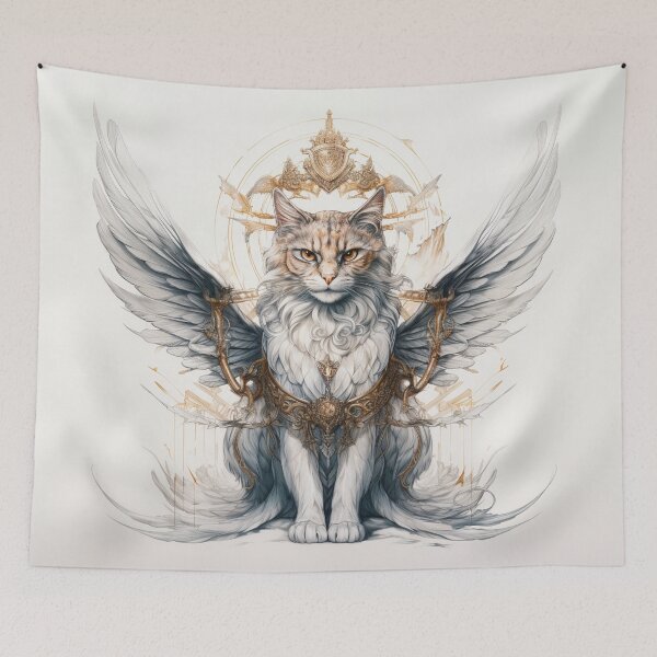 Item preview, Warrior angel cat designed and sold by Mohamedeinoo.