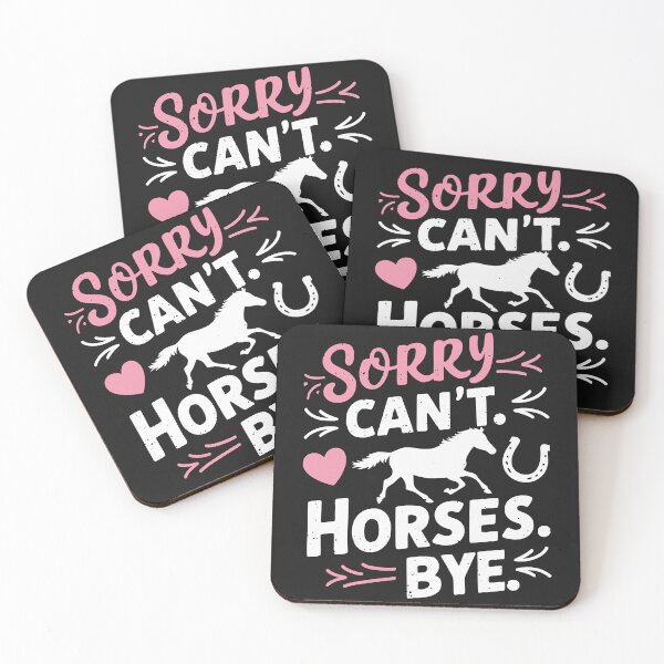 Item preview, "Sorry Can't, Horses Bye - Fun Equestrian Quote Design" designed and sold by Opheli-awould.