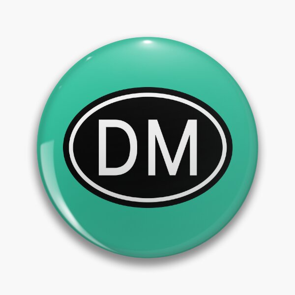 Item preview, DM Initials Monogram Oval White Letters designed and sold by Jeallan Designs.