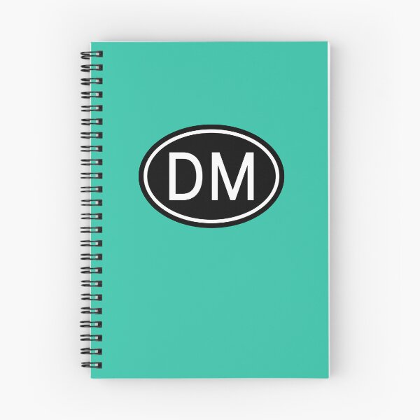 Item preview, DM Initials Monogram Oval White Letters designed and sold by Jeallan Designs.