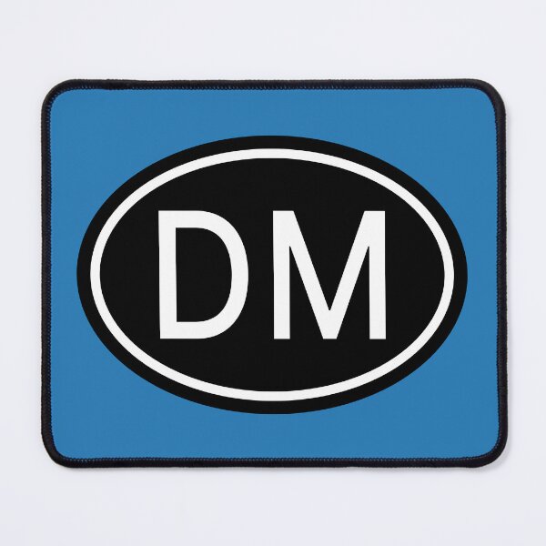 Item preview, DM Initials Monogram Oval White Letters designed and sold by Jeallan Designs.