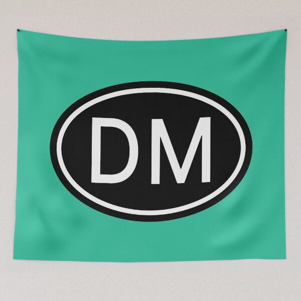 Item preview, DM Initials Monogram Oval White Letters designed and sold by Jeallan Designs.