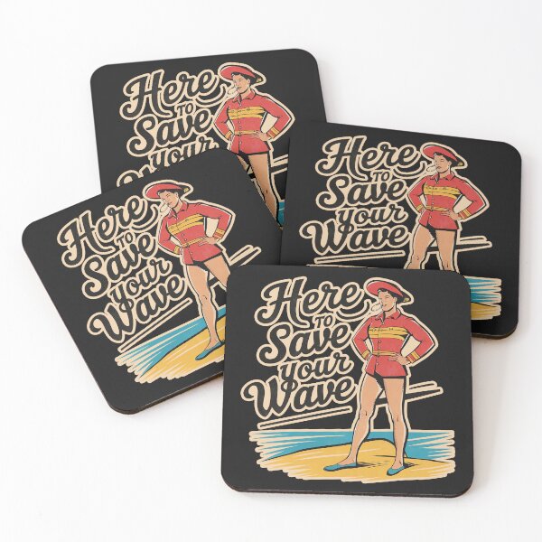 Item preview,  ''Here to Save Your Wave'' Funny Swim Couch Lifeguard T-Shirt designed and sold by Witty Shirts.