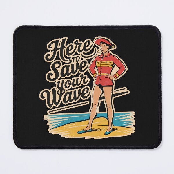 Item preview,  ''Here to Save Your Wave'' Funny Swim Couch Lifeguard T-Shirt designed and sold by Witty Shirts.