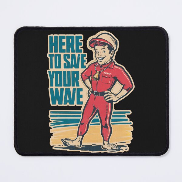 Item preview, ''Here to Save Your Wave'' Funny Swim Couch Lifeguard T-Shirt designed and sold by Witty Shirts.