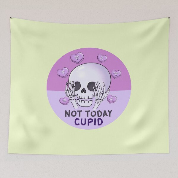 Item preview, Not Today Cupid skull designed and sold by franktact.