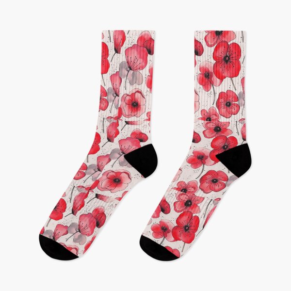 Item preview, Seamless pattern of Red floral in watercolor style designed and sold by creativekrish.